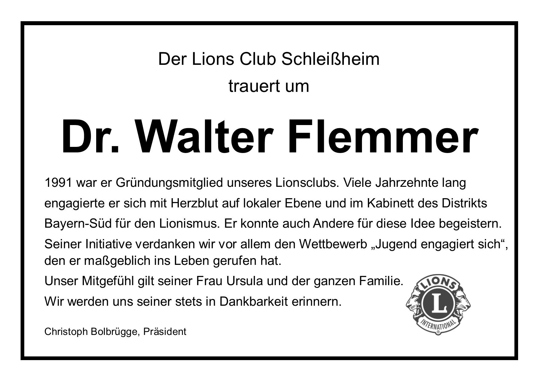 Anzeige Walter Flemmer 6fafb